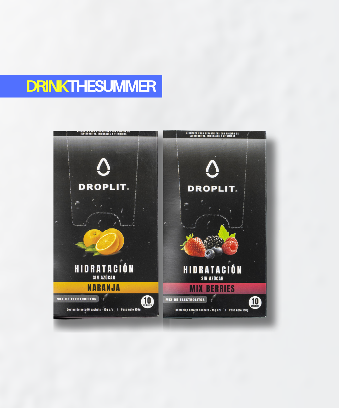 Pack de Electrolitos Mix sabores - 20 unidades (sabor Naranja y Mix Berries)