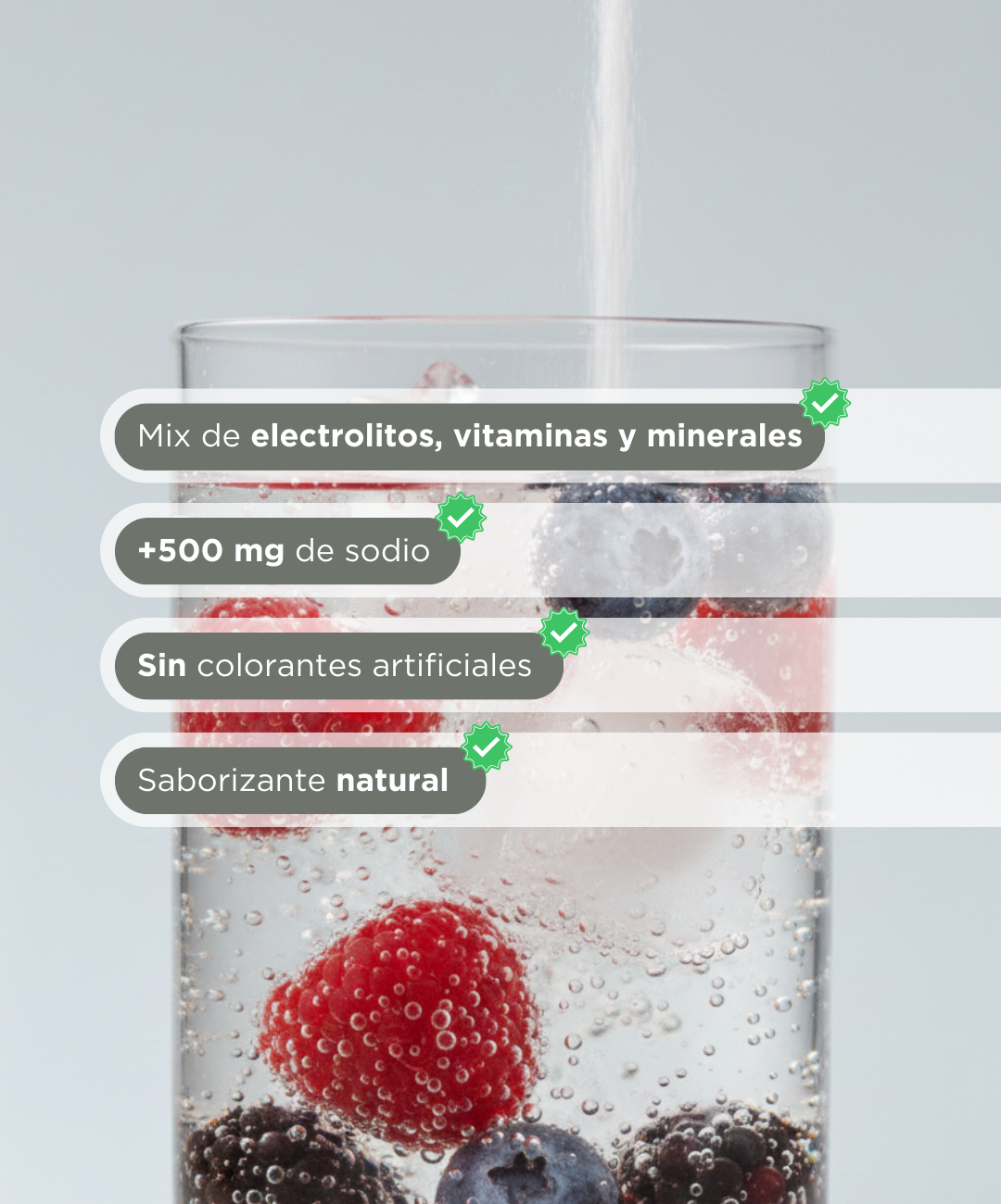 Pack de Electrolitos Mix Berries 50 unidades