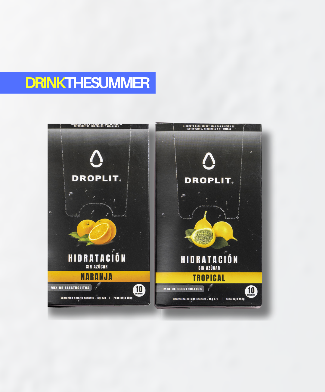 Pack de Electrolitos Mix sabores - 20 unidades (sabor Naranja y Tropical)